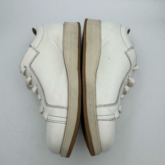 Acne Studios White Leather Platform Sneakers Sz 37~US 6.5–7 Minimalist Designer - Picture 4 of 8